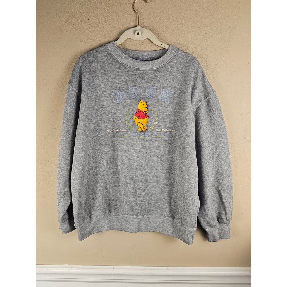 Vintage POOH Womens Gray Embroidered Sweatshirt XL